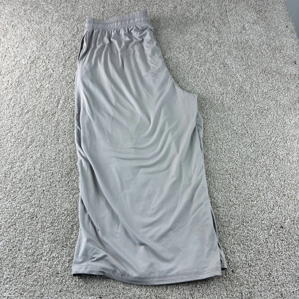 Real‎ Essentials Womens 2XL Wide Leg Cropped Lounge Pants Drawstring Stretch